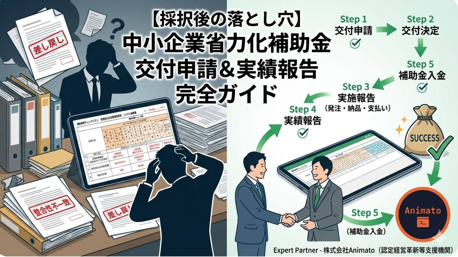 【採択後の落とし穴】中小企業省力化補助金（一般型）の「交付申請」で躓かないための完全ガイド